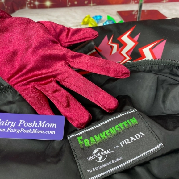 Prada x Frankenstein Rose Tote - Tessuto Nylon Soft Calfskin Universal Studios - Picture 3 of 3